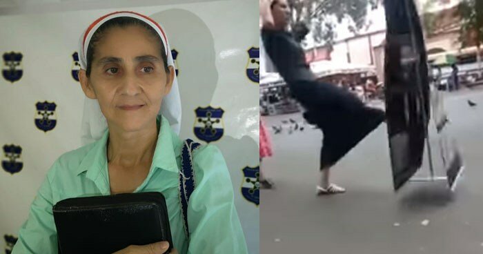 Pastora mal de la cabeza también agredió a testigos de Jehova en el pasado.