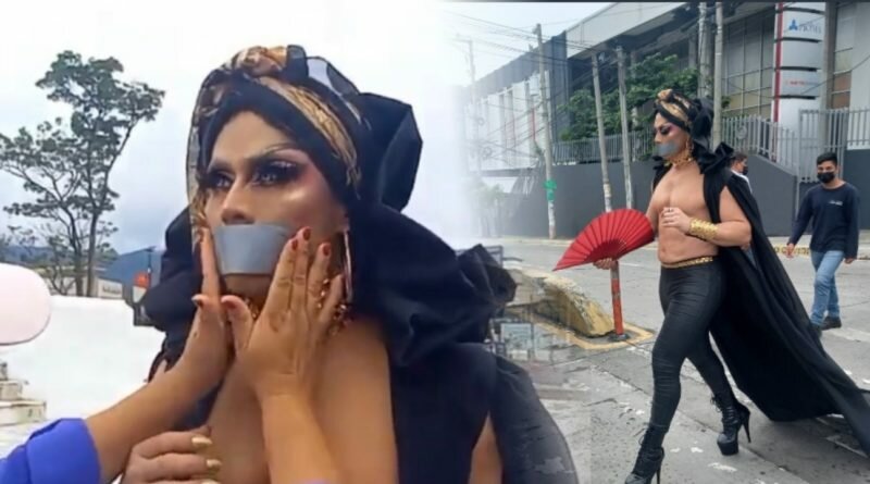 El LadyDrag sale a protestar por régimen de excepción y capturas masivas a pandilleros.