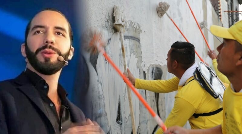 Reos en fase de confianza borran grafitis de pandillas en zonas conflictivas.