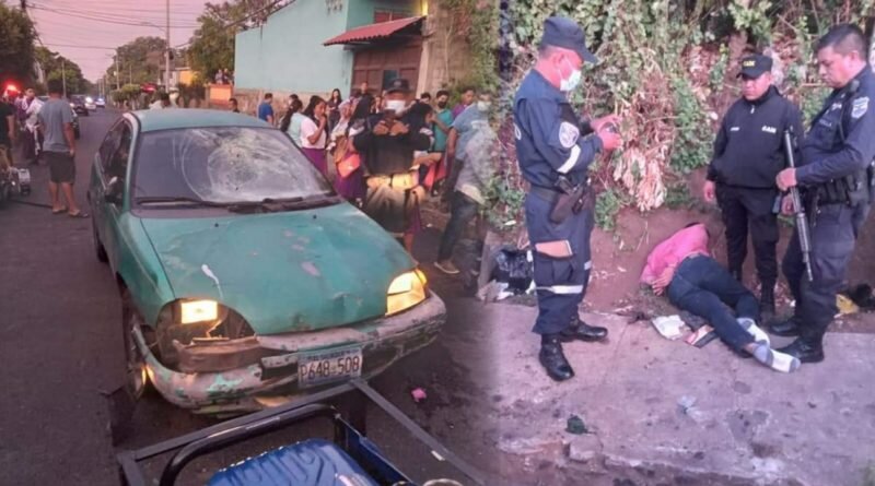 Ebrio se pasa llevando a grupo de feligreses que iba en viacrucis en Sonzacate, Sonsonate.