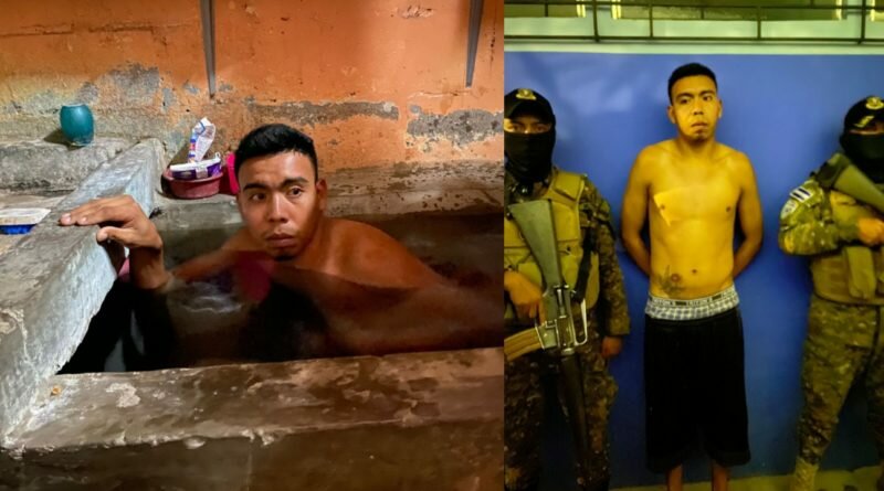 Se escondía en una pila llena de agua. Capturan a sujeto perfilado como pandilero escondido en pila.