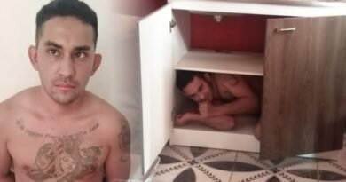 Capturan a pandillero que se escondía dentro de un mueble para no ser encontrado en Ilobasco.