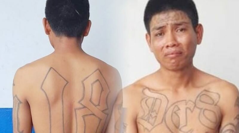 Pandillero de la 18 llora al ser capturado y pide no ser llevado a un centro penal en San Vicente.