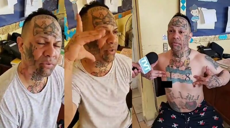 “Soy con mucha honra pandillero de la 18 por la gracia de Dios”, dice pandillero capturado en Honduras.