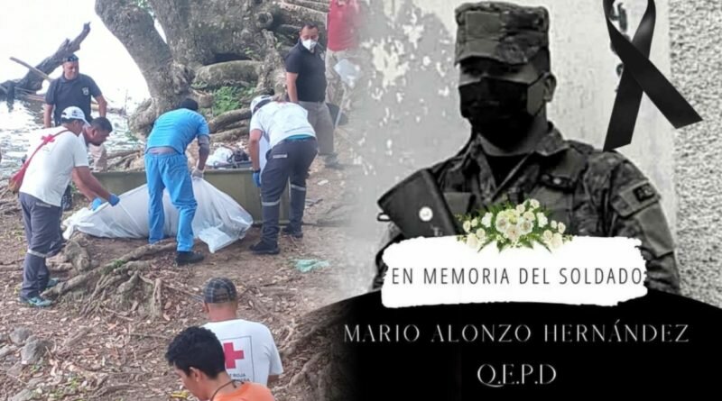 Localizan cuerpo de soldado que cayó a río mientras perseguía a pandilleros en Texistepque.