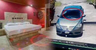 Exponen a pareja que se llevó televisor de 35 pulgadas de Motel en Sonsonate.